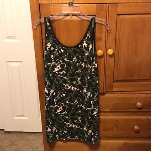 Top Shop camo open back dress